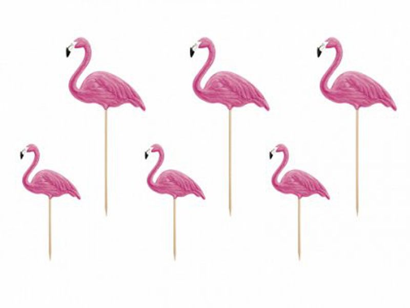 Cake Toppers - Aloha - Flamingos