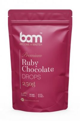 Rubinchoklad - Chokladdroppar - BAM -Ruby - 250g