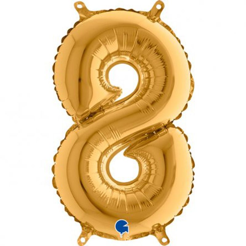 Sifferballong - Guld 35 cm