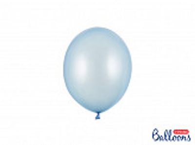 Miniballonger - Metallic Baby Blue - 10st