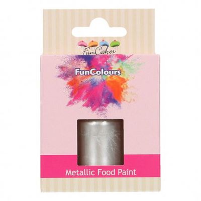 Food Paint - Metallic - Silver - FunCakes
