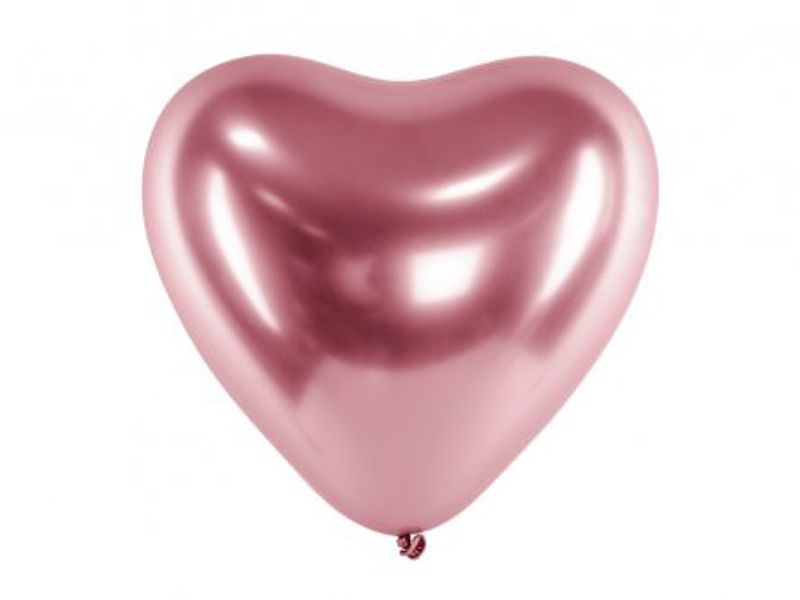 Ballonger - Hjärta - Roséguld