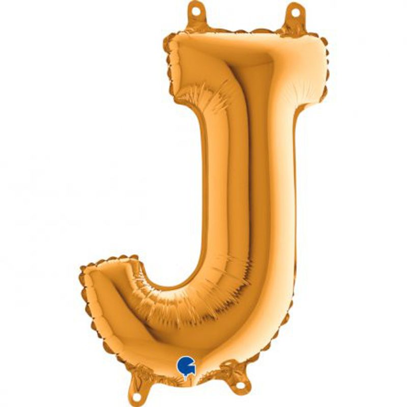 Bokstavsballong - Guld - 35 cm