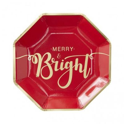 Papptallrikar - Merry & Bright