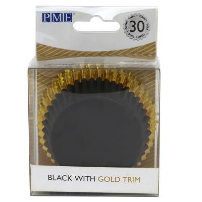 Muffinsformar - Black & Gold