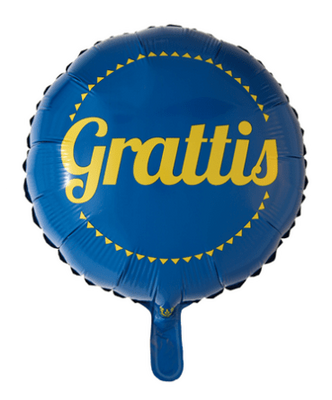 Folieballong - Rund - Grattis