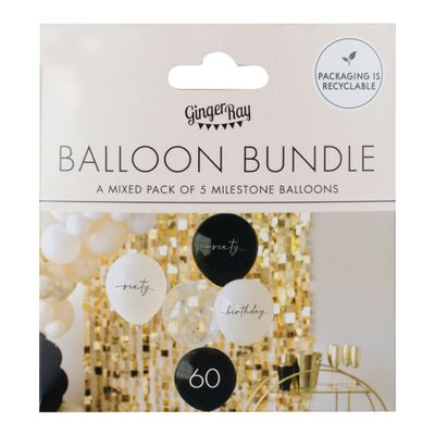 60-årsballonger 5-Pack
