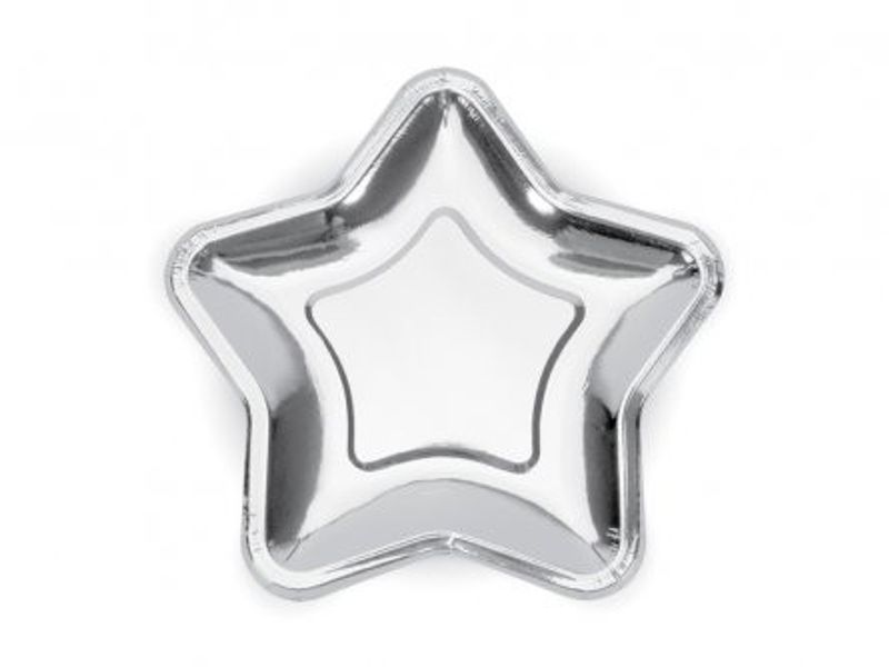 Desserttallrik - Stjärna - Silver