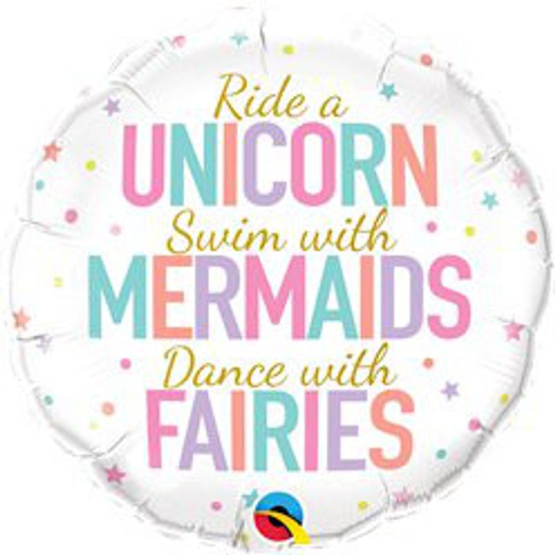 Folieballong - Ride a unicorn