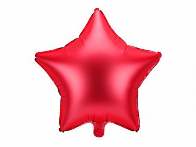 Folieballong - Stjärna - Röd