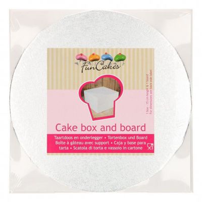 Tårtkartong med tårtbricka - Mellan - FunCakes