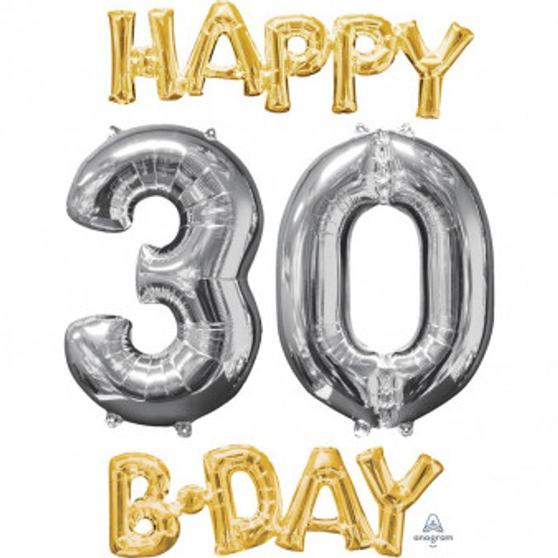 Folieballong - Happy Bday - 30
