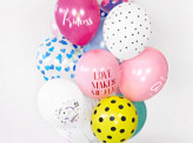 Ballonger - Clear - Mint hjärtan - 50-pack**