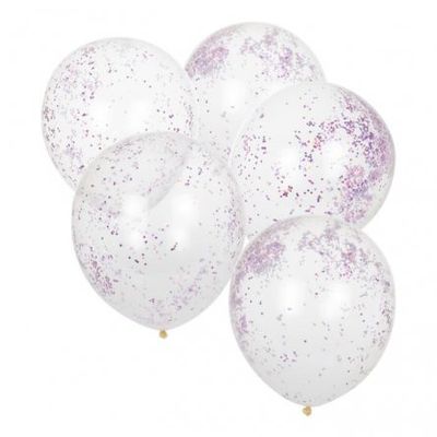 Konfettiballonger - Glitter - Rosa