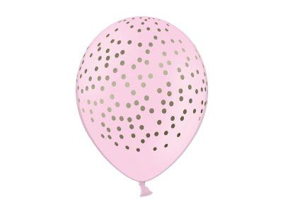 Ballonger - Dots - Rosa/Guld - 50-pack