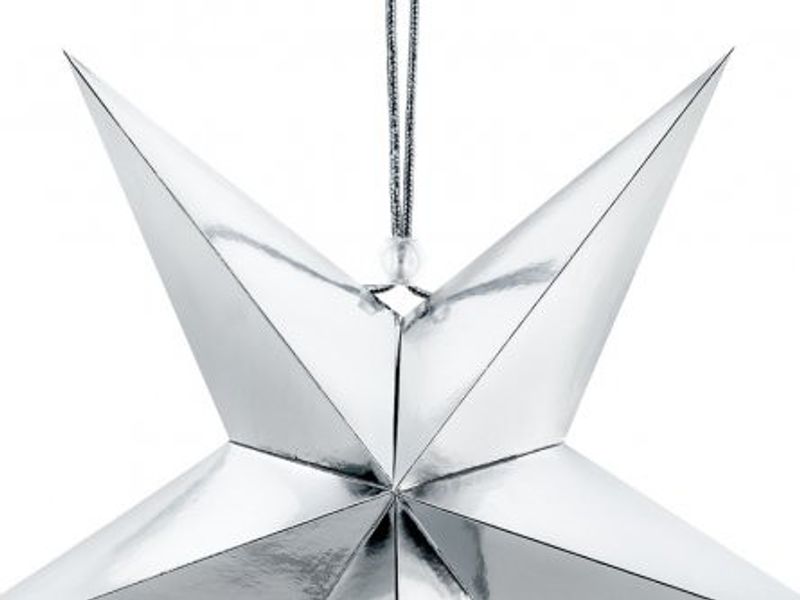Pappersstjärna - 45cm - Silver