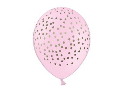 Ballonger - Dots - Rosa/Guld