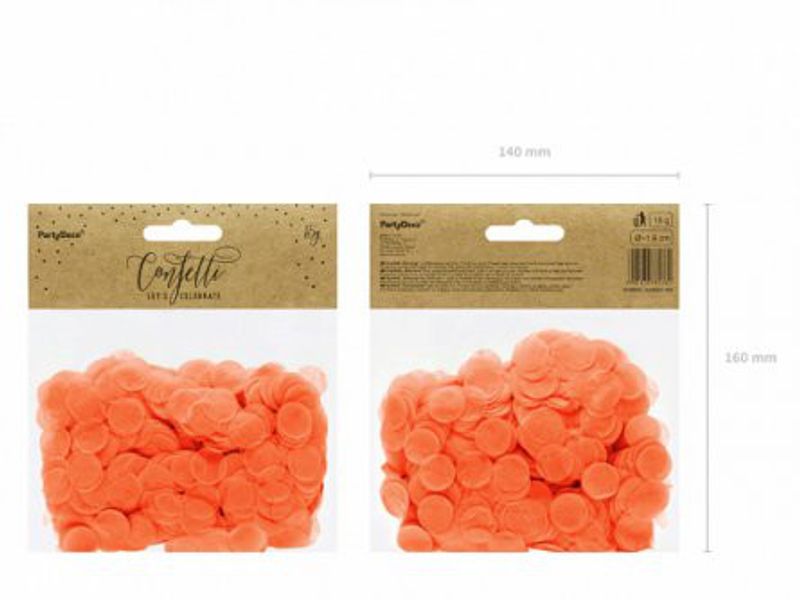 Konfetti - Papper - Orange