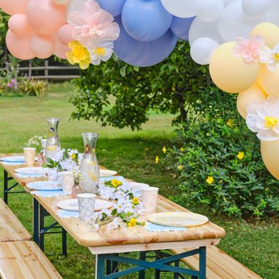 Tissue paper flower dekoration DIY 6 st