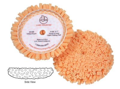 Orange Tufted Foam Light Cutting Pad 7,5"