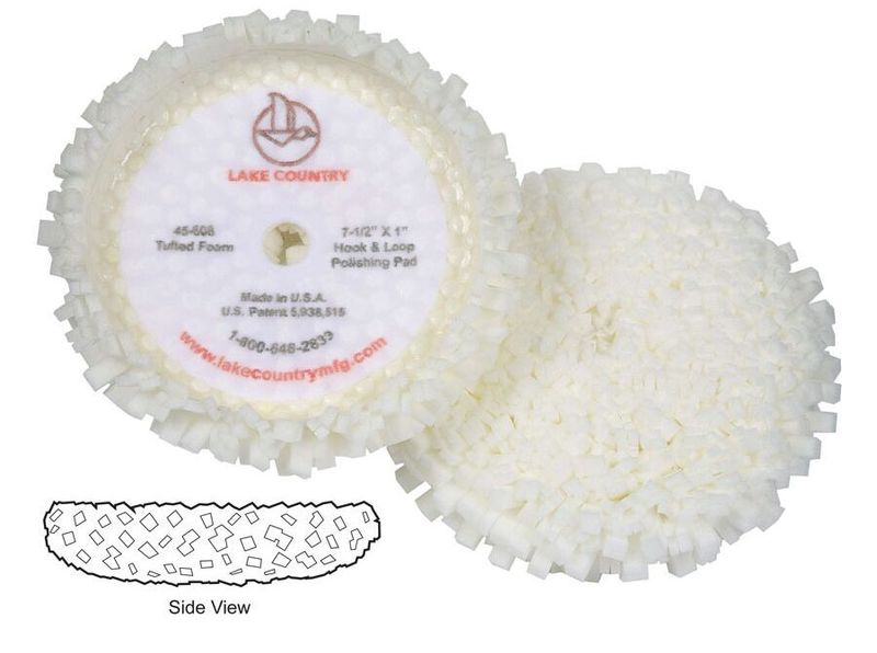 White Tufted Foam Polishing Pad 7,5"