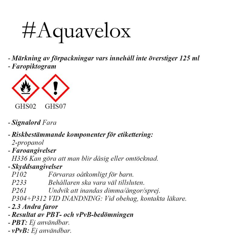 Glasförsegling - Labocosmetica #Aquavelox 100ml