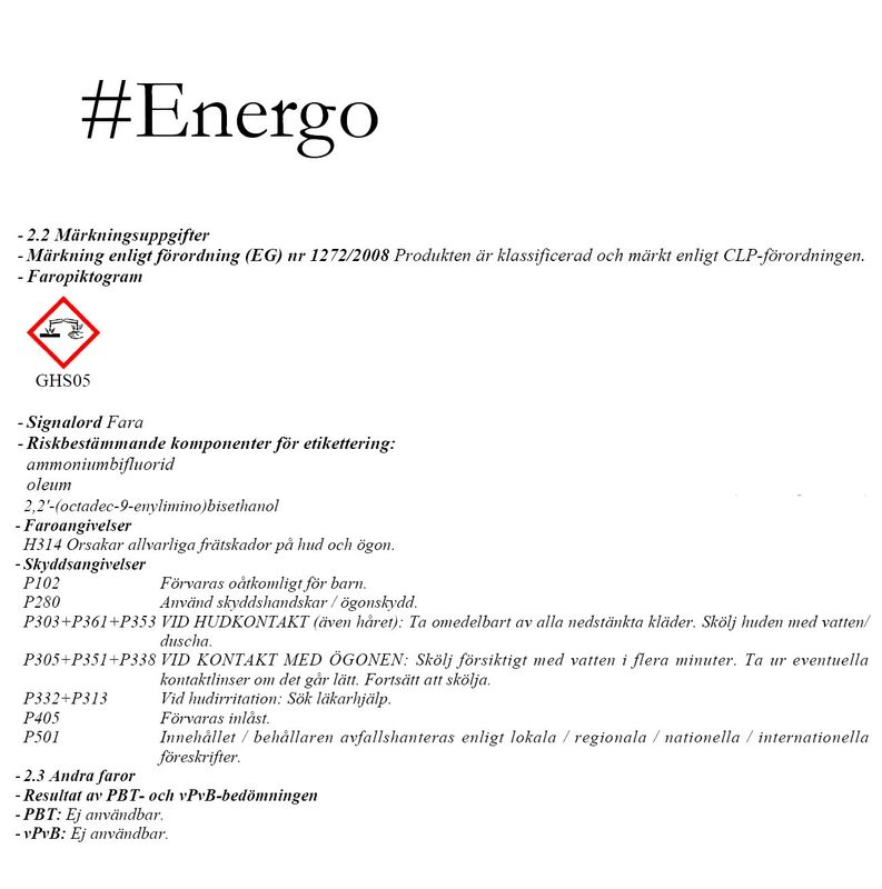 Kalklösare #Energo 250ml