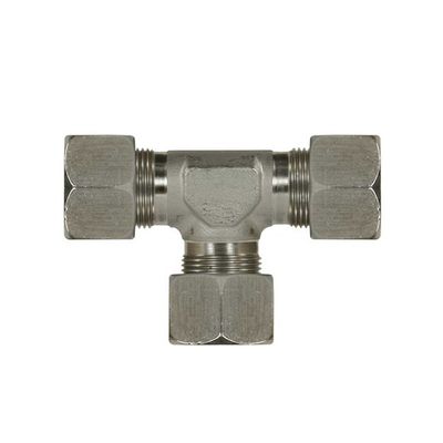 Skruvkoppling T-rör 15mm SS