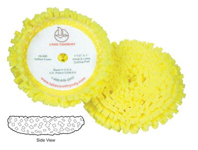 Yellow Tufted Foam Cutting Pad 7,5"