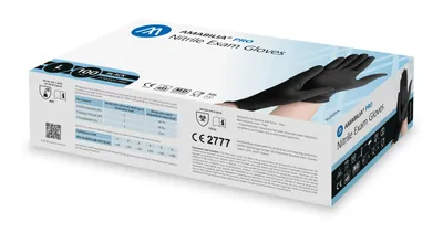 Nitrile Exam Glove Black L 100 pcs