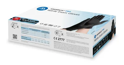 Nitrile Exam Glove Black XL 100 pcs