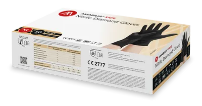 Nitrile Diamond Glove Black XL 50 pcs