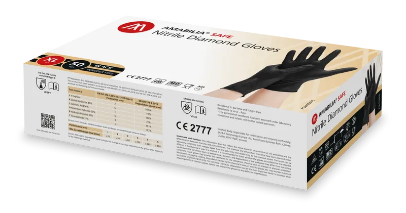 Nitrile Diamond Glove Black XL 50 pcs