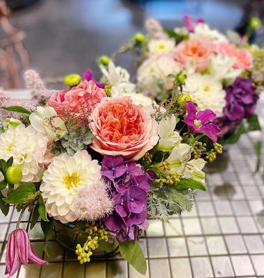 Floristens bordsdekorationer