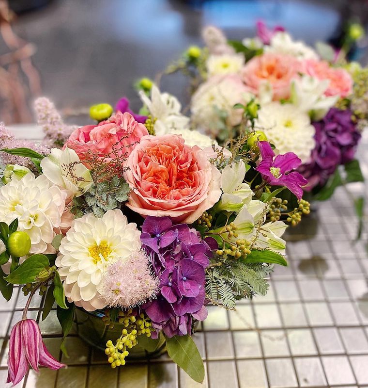 Floristens bordsdekorationer