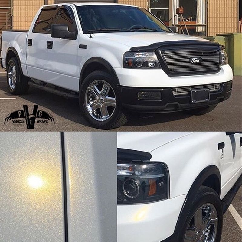 3M 2080-GP240 Gloss White Gold Sparkle Vinyl