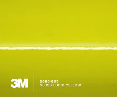 3M 2080-G55 Gloss Lucid Yellow Vinyl