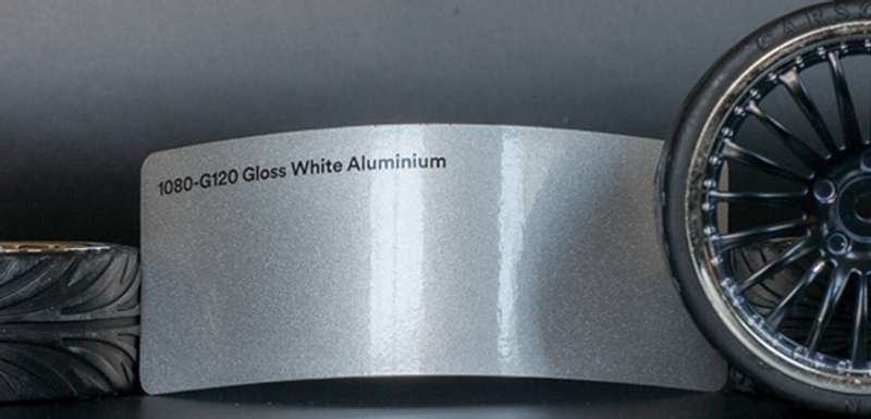 3M 2080-G120 Metallic Gloss White Aluminium Vinyl