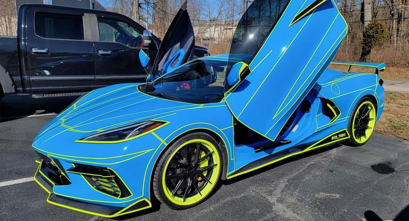 Neon Gul Stripes - Premium