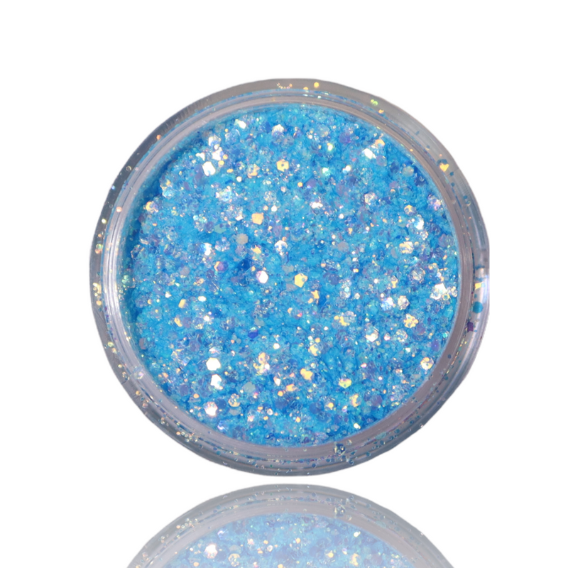 Glitter Aruba Blue