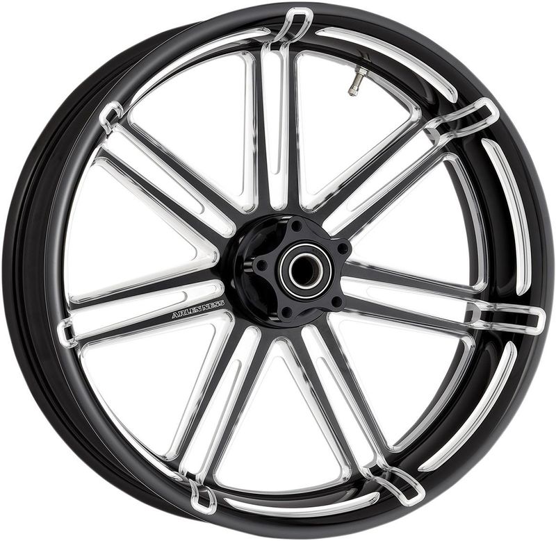 Hjul Arlen Ness 7 Absb smidd aluminium svart H-D 08-24