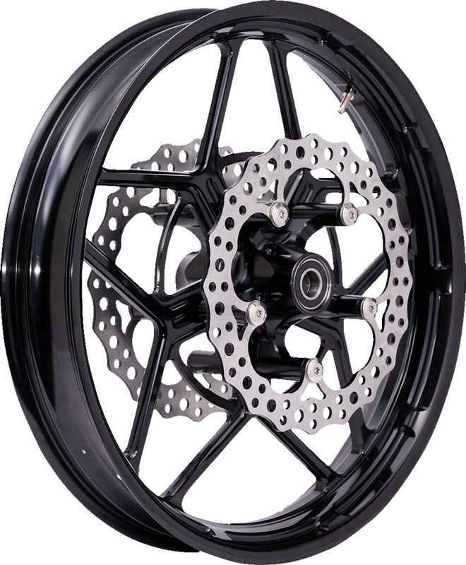 Nav fram Arlen Ness svart FLT/Touring with open center