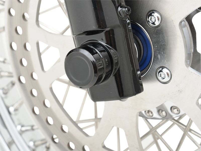 Hjulaxel Drag Specialties billet svart Sportster 08-22