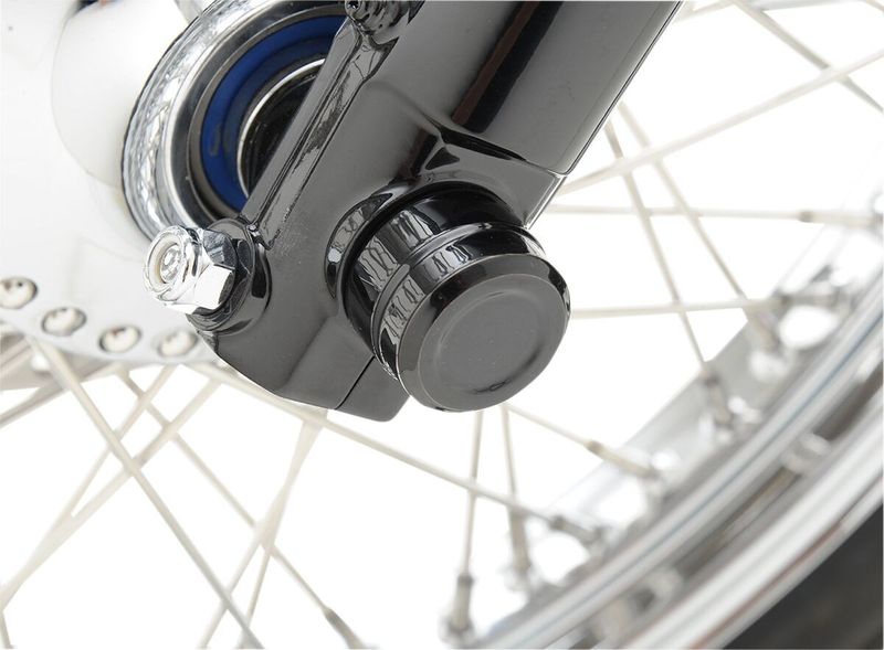 Hjulaxel Drag Specialties billet svart Sportster 08-22