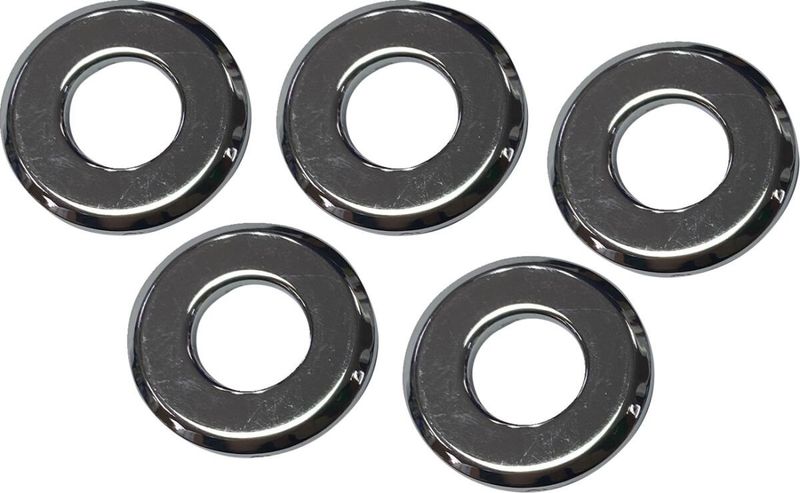 Bricka hjulaxel Drag Specialties krom fram (5-pack)