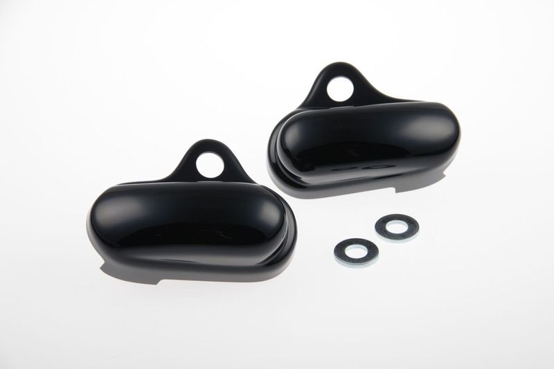 Kåpa hjulaxel bak Cult-Werk blanksvart XL Sportster 04-22 (2-pack)