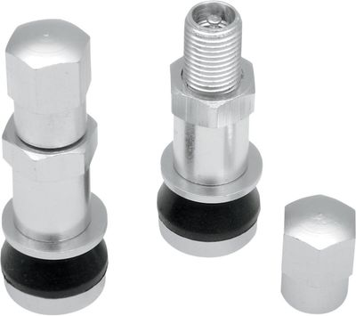 Ventil däck Drag Specialties Bolt-In Anodz krom klar