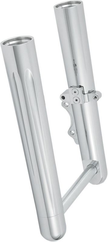 Arlen Ness, 49mm hot legs dual disc deep cut, chrome