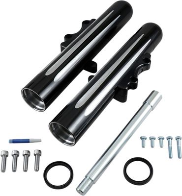 Arlen Ness, 49mm hot legs dual disc deep cut, black