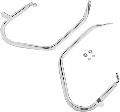 Skyddsbågar sidoväskor Drag Specialties Low-Profile krom Touring 97-08